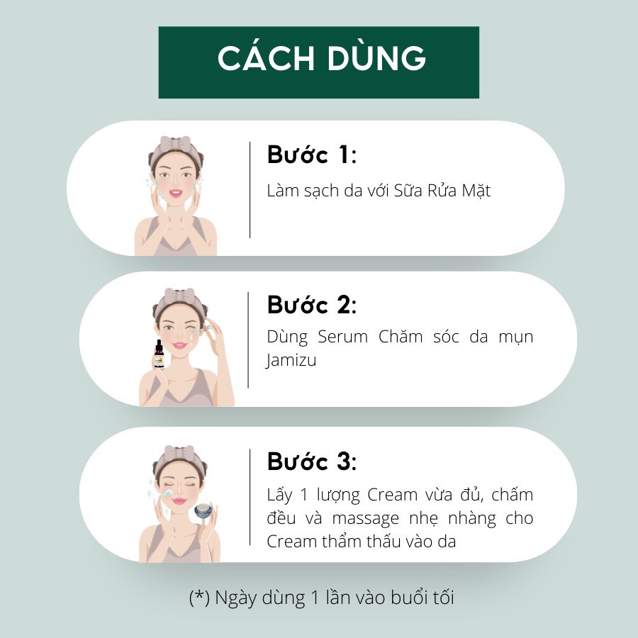Kem Chăm Sóc Da Mụn JAMIZU Giảm Nhờn, Mờ Thâm Hũ 15gr - JAFM15