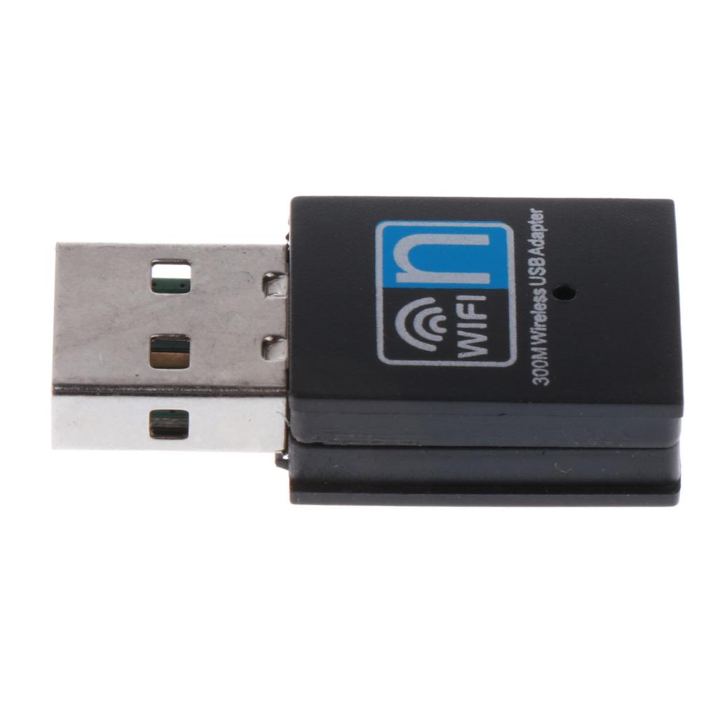 2x USB Wireless Network Adapter Card IEEE802.11n/g/b 2.4G 300M for Computer