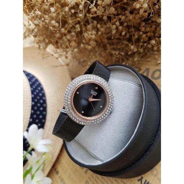 Đồng hồ nữ Burgi case 36mm mầu đen