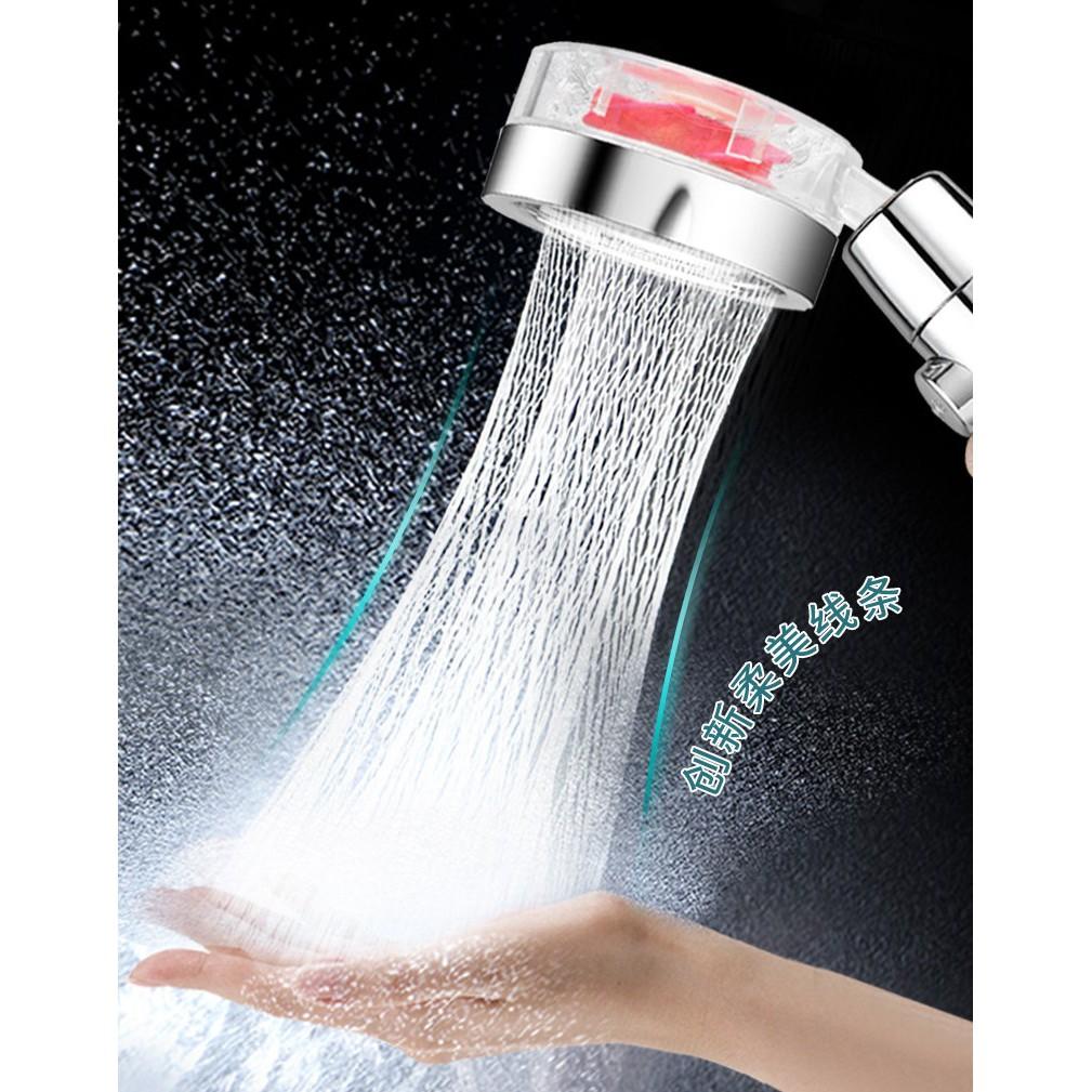 Tay sen tắng áp nút bật tắt trên thân kết hợp quạt có tia nước đan vào nhau phun nước hình tháp mạ Crome - QM070