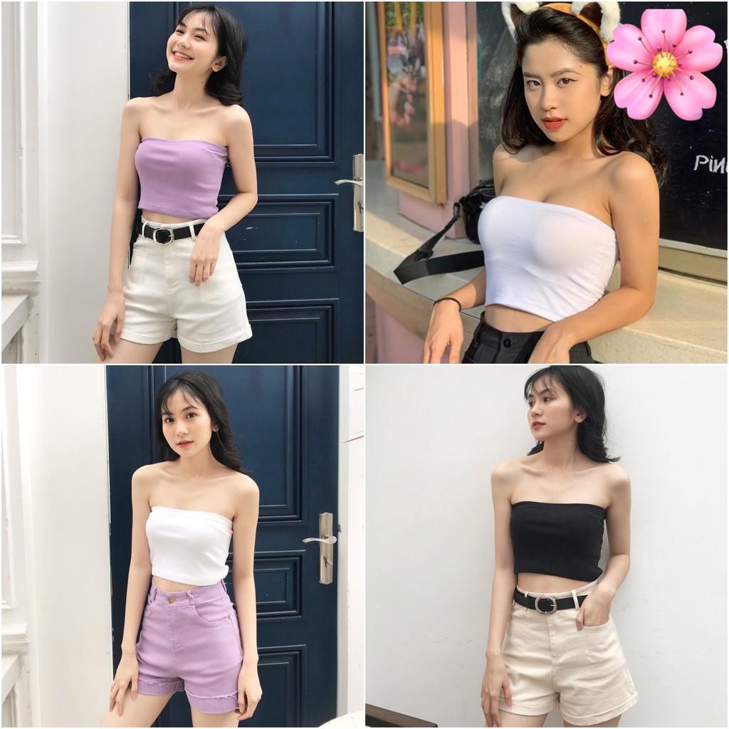 ÁO CROPTOP THUN COTTON KIỂU DÁNG TRẺ TRUNG NHIỀU MẪU HOT HÈ 2021 2 DÂY Freesize 60KG