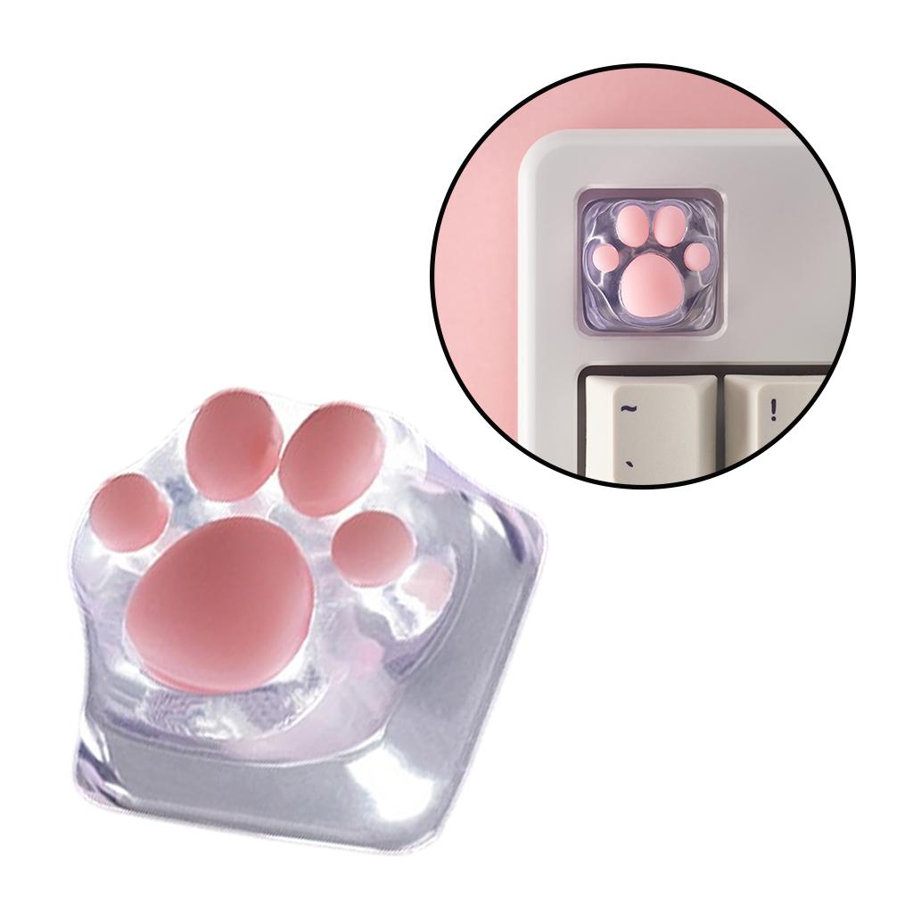 Transparent Gaming Key Caps Cat Paw Keycaps Machinery Keyboard keycaps Base