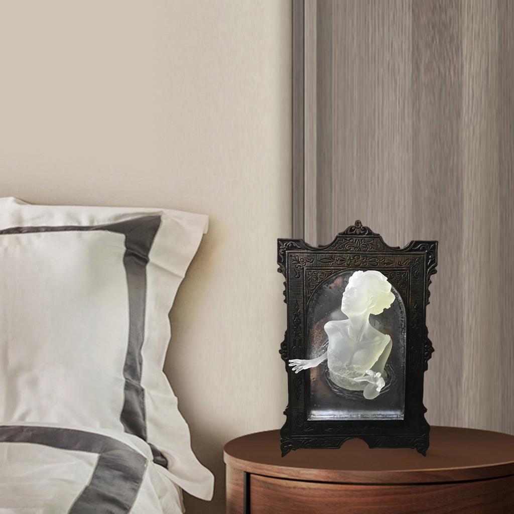 Ghost in the Mirror Wall Hanging Sculpture Ornament Figurine Statue Decor