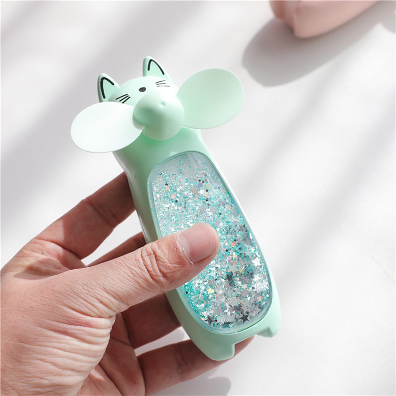 Quạt Hình Thú Mini Có Đèn Led 2in1 - Giao màu ngẫu nhiên