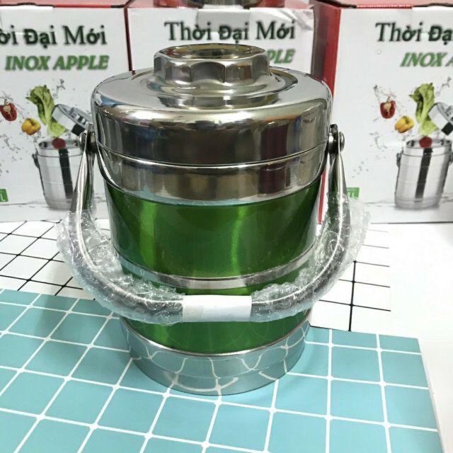 Hộp cơm giữ nhiệt inox 1300ml 3 ngăn inox