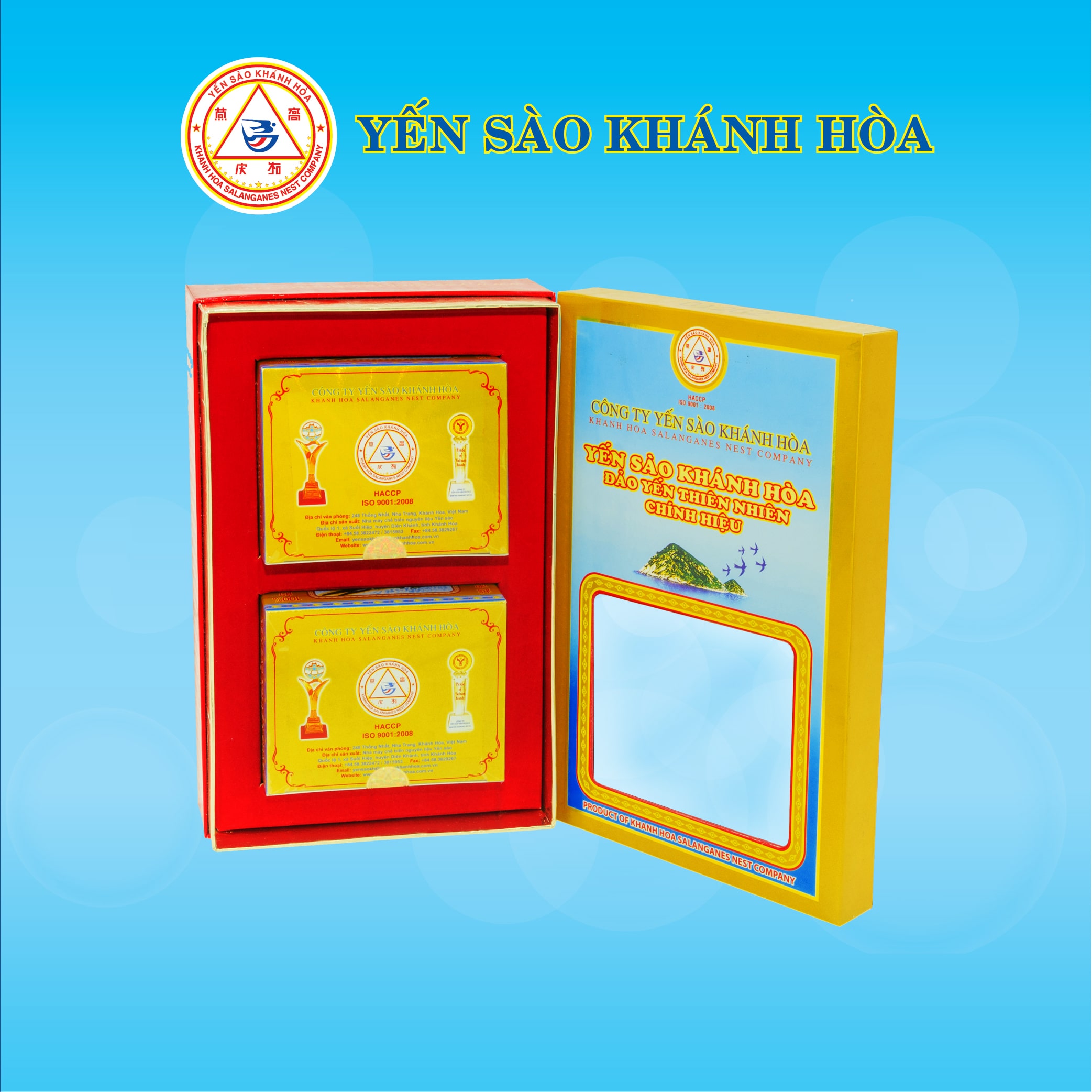 [2 hộp 5g] Yến sào đảo thiên nhiên Khánh Hòa tinh chế hộp quà tặng - 012G2