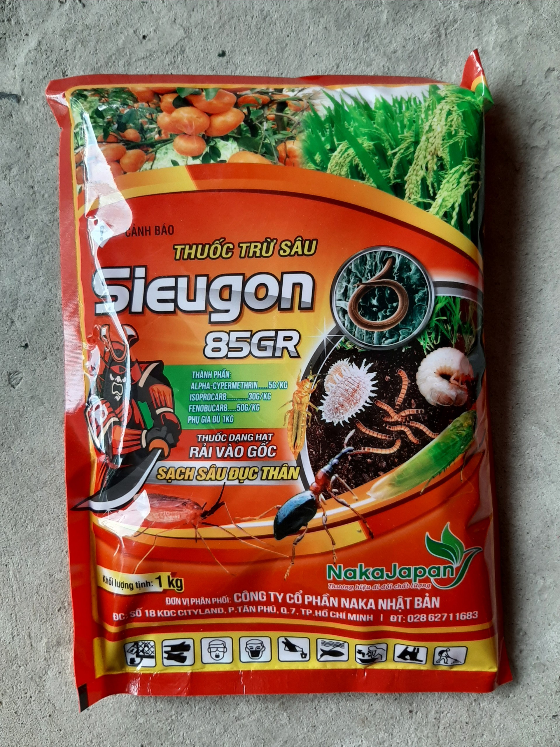 Thuốc trừ sâu dạng rãi SIEUGON 85GR trừ sâu đục thân lúa, bọ hà, sùng đất - gói 1kg