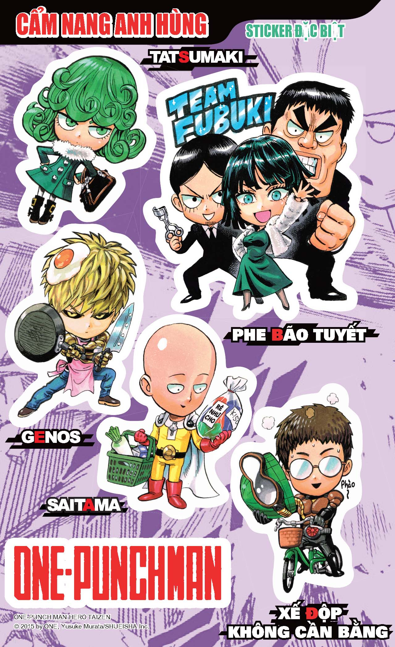 One Punch Man Cẩm Nang Anh Hùng - Tặng Kèm Sticker, tranh Màu + Bookmark PVC