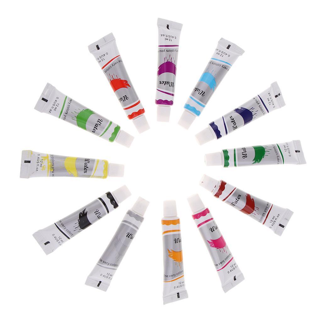 12 Colors Watercolor Paint Set Tube Artist Non Toxic Pigments For Kids Adults Professional Painting on Canvas Wood Clay Ceramic Crafts