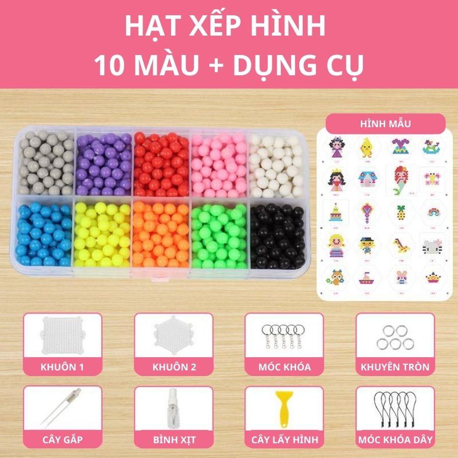 1100 Hạt Đậu Thần Nhiều Màu Sắc Kết Dính Bằng Nước Đồ Chơi Giáo Dục Cho Bé