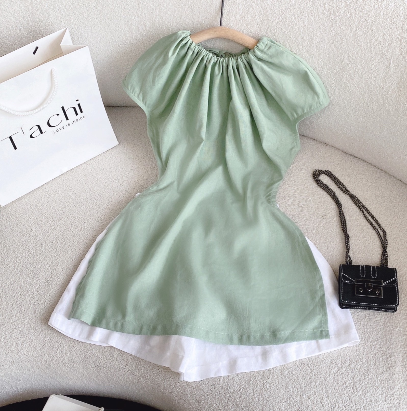 ĐẦM SET ÁO XANH MINT PASTEL + QUẦN NGẮN LƯNG CAO GIẢ VÁY CHỮ A SHORT ĐI TIỆC ĐI CHƠI NOEL DẠO PHỐ GIÁNG SINH ĐI BIỂN