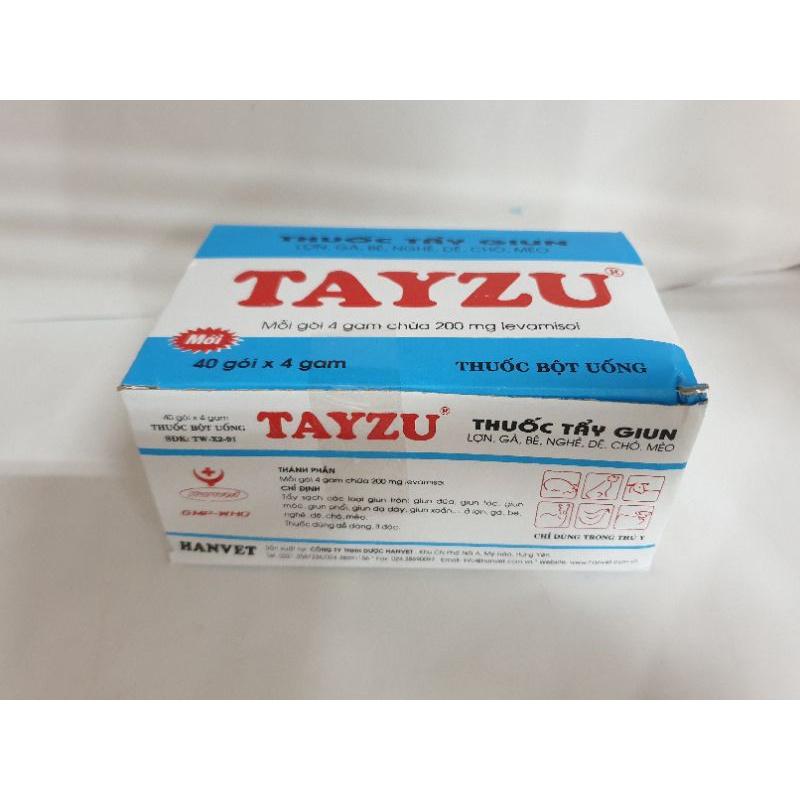 1 hộp 40 gói tayzu xanh hỗ trợ gi.un vật nuôi