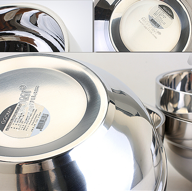 Bát inox giữ nhiệt bằng thép không gỉ, hút chân không giữ thành và lòng bát của GGOMi Hàn Quốc