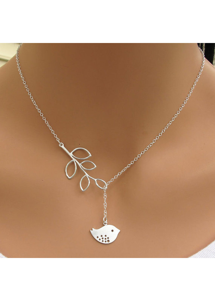 Dây chuyền hình lá và chim độc đáo