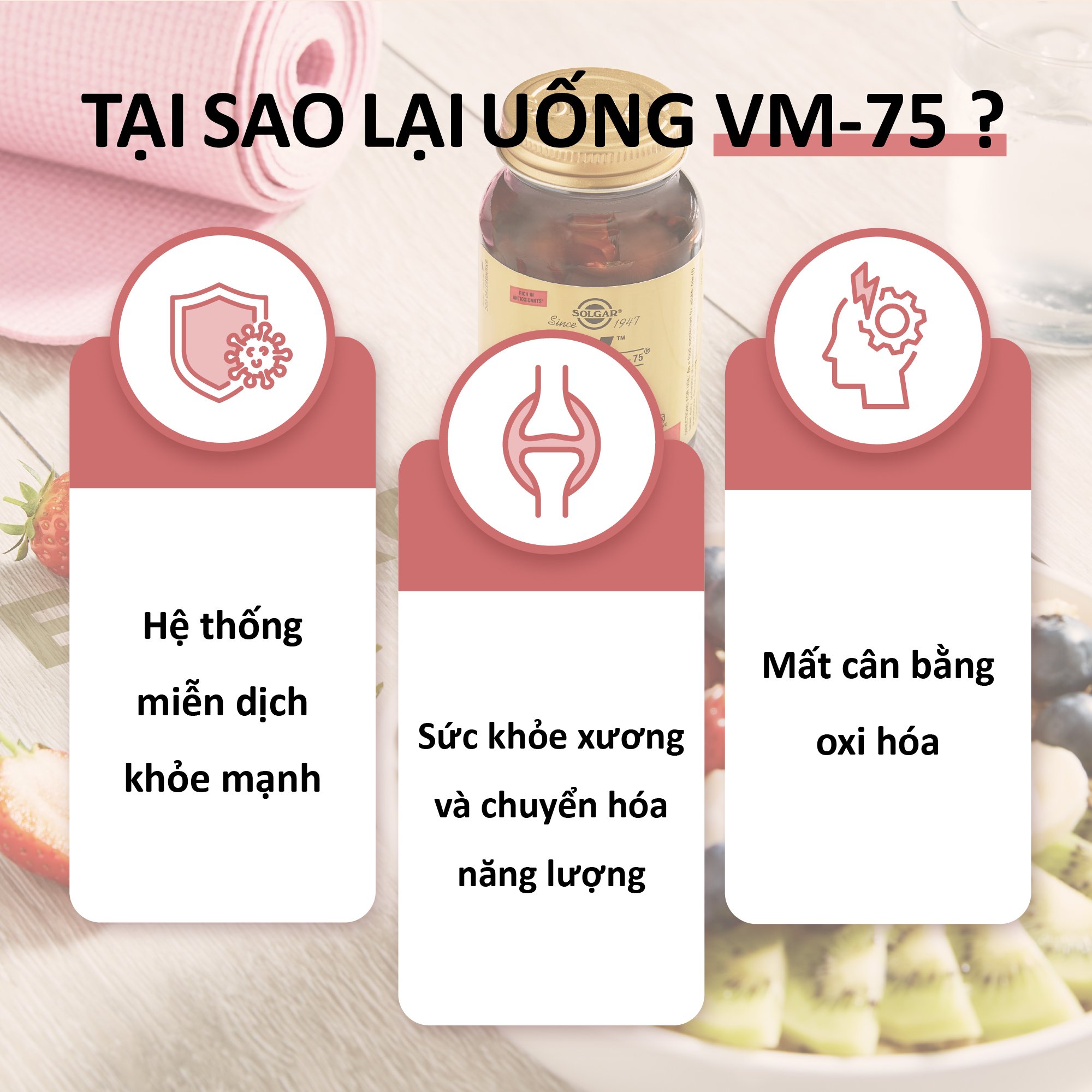 Viên Uống Solgar Formula VM-75 - Chống Oxy Hóa, Bổ Sung Vitamin Và Khoáng Chất, Tăng Cường Chuyển Hóa Năng Lượng 60 viên