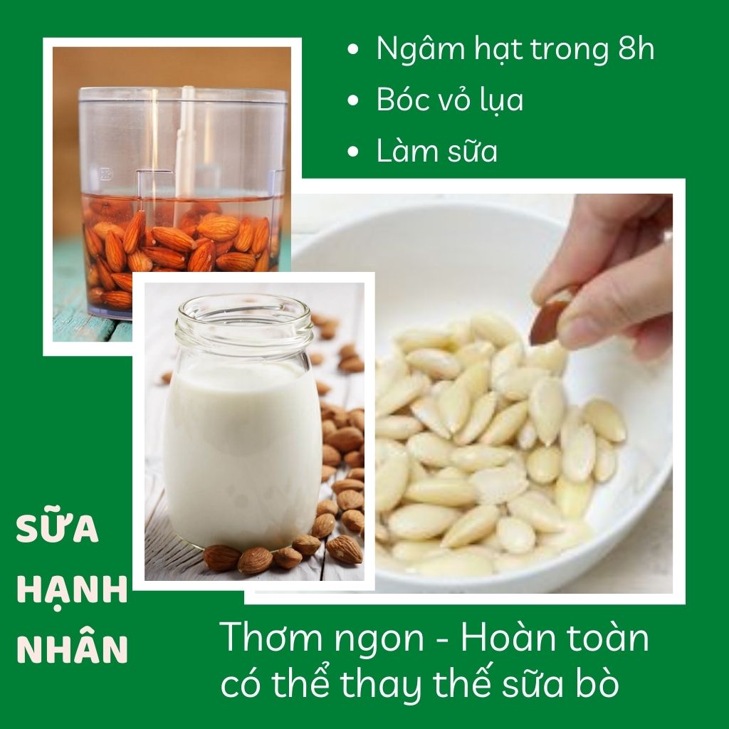 Hạnh nhân rang mộc Holinut hôp 500g loại đặc biệt siêu ngon - Hàng loại 1 ngon giòn đã tách vỏ