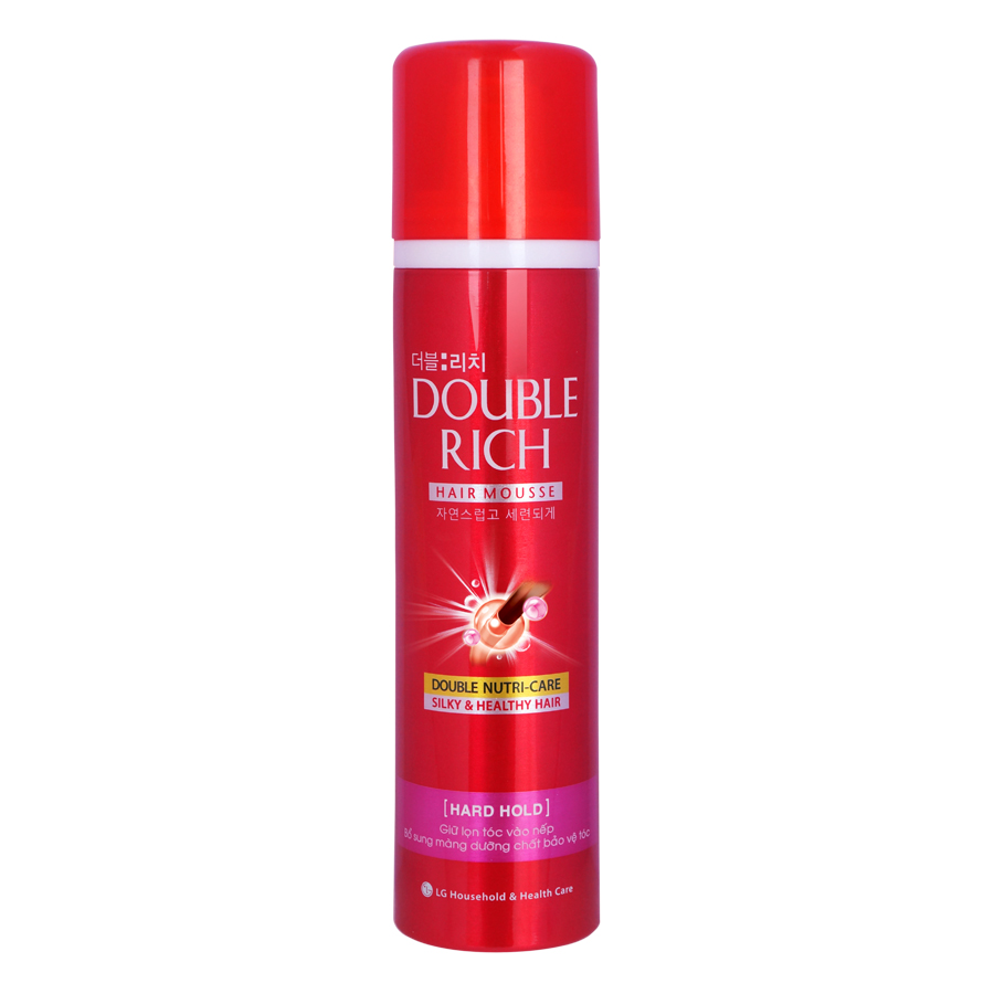 Keo Dưỡng Tóc Giữ Nếp Tóc Uốn Double Rich Mousse Hard 150ml