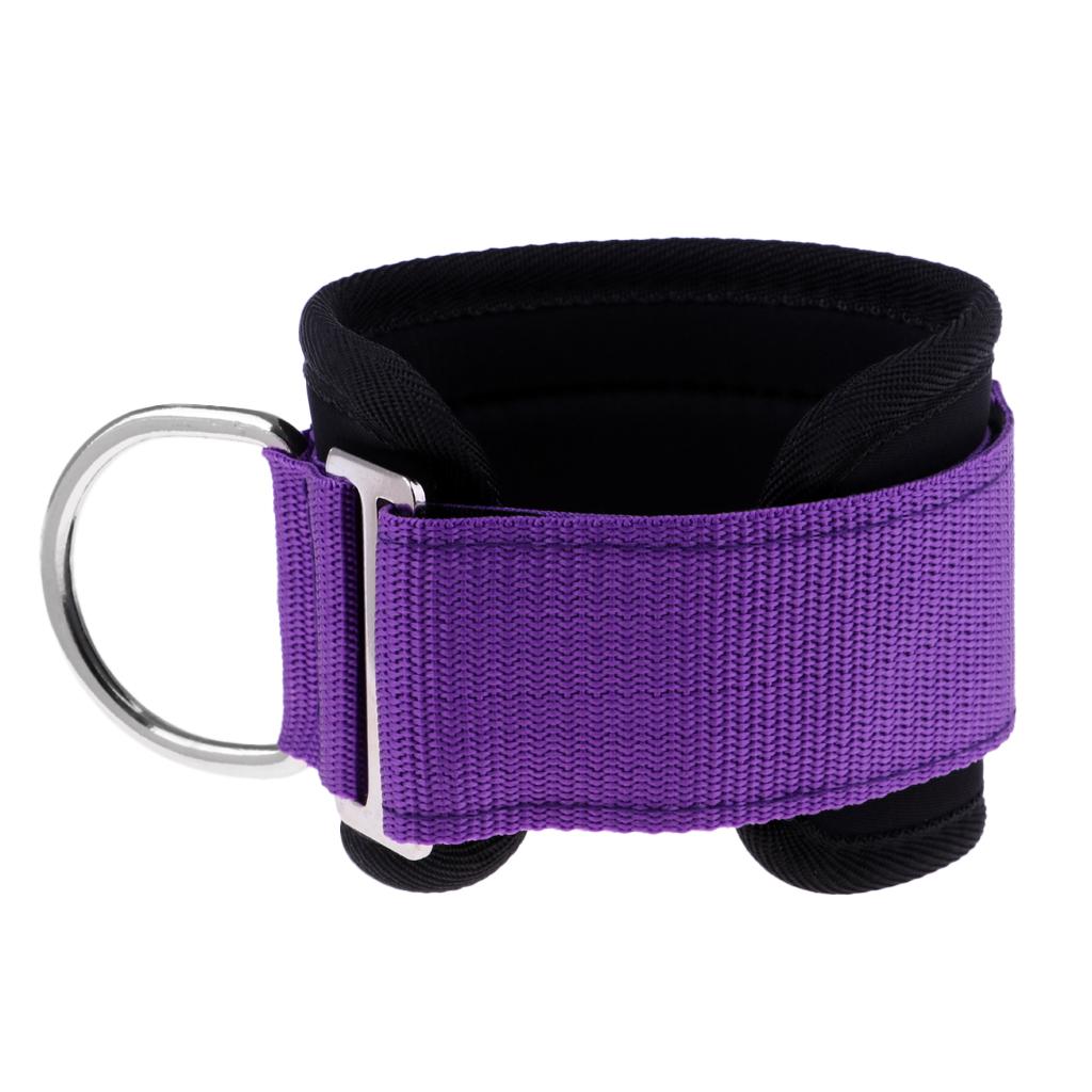 Fitness Ankle Straps Strength Pull Exercise Training Anchor D-ring Green