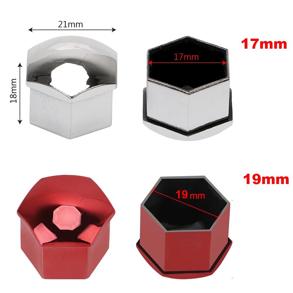 Nắp Bảo Vệ Ốc Vít Bánh Xe Hơi Nhiều Màu 17mm 19mm