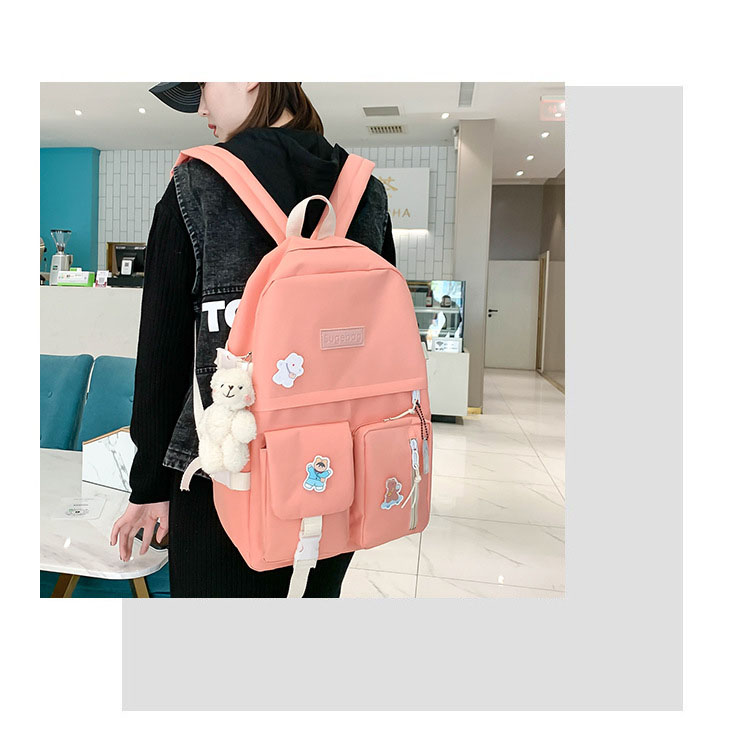 Combo set 5 món balo nữ balo cấp 1 balo cấp 2 balo cấp 3 siêu đẹp đáng yêu SUGEBAG mã 372
