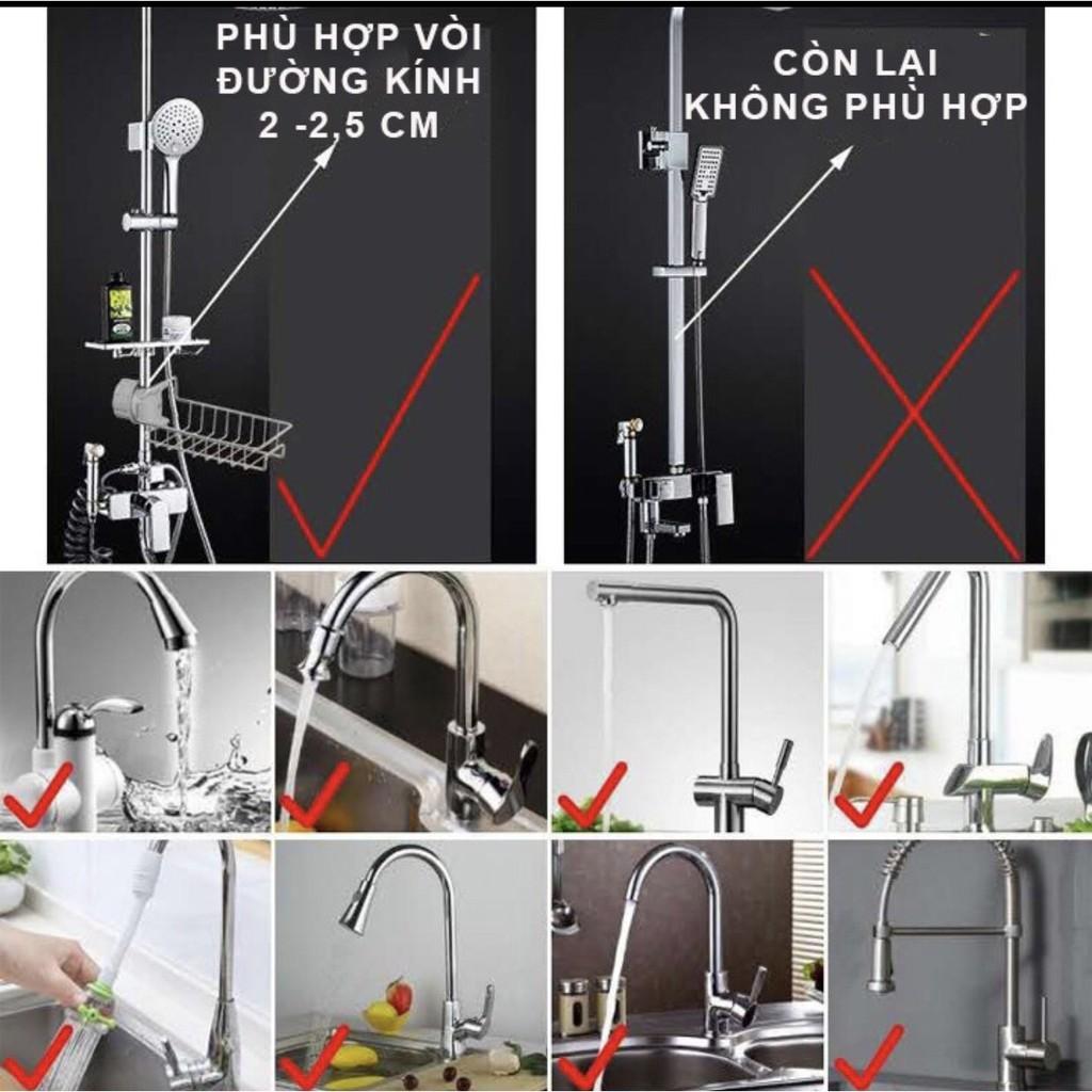 Khay inox gắn vòi nước đựng vật dụng rửa chén