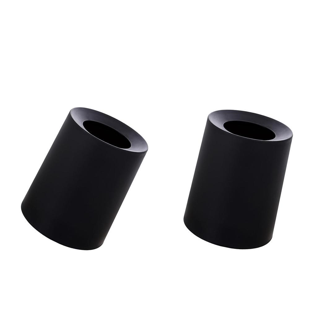 2Pcs 8L black Designer Round Trash Can Conceals Any Plastic Bag Home