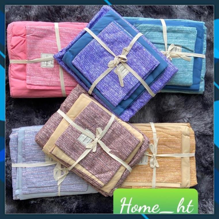 Bộ chăn ga cotton Tici Xước bedding chăn ga Hàn Quốc đủ màu đủ size miễn phí bo chun