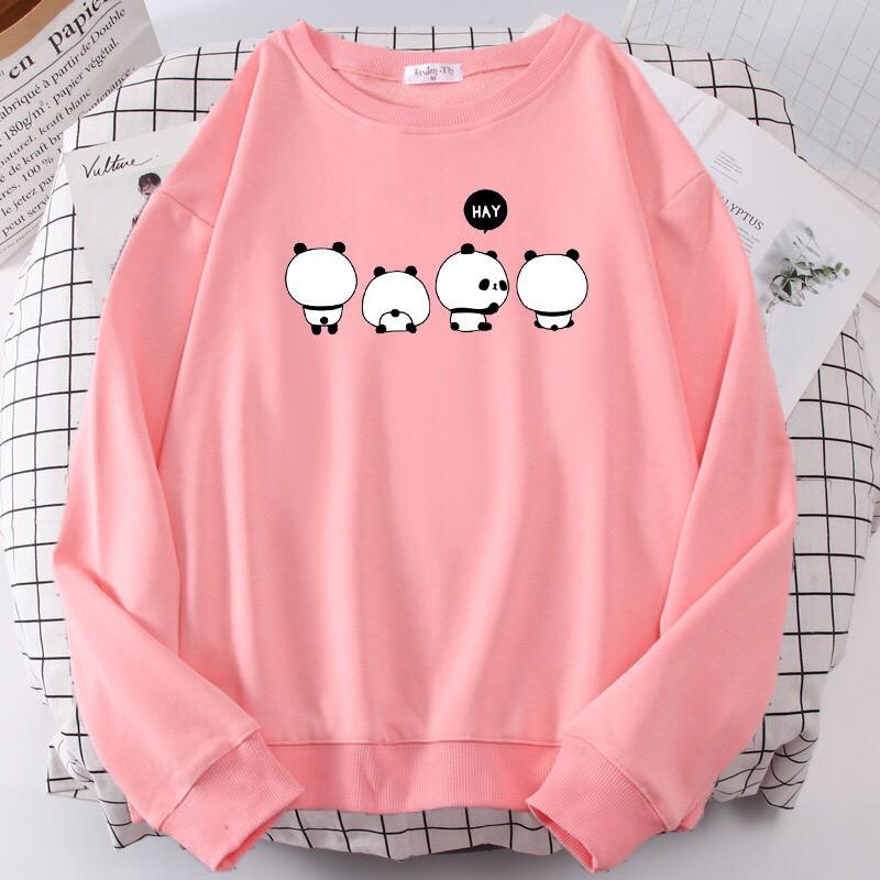 ÁO SWEATER IN 4 CON GẤU TRÚC