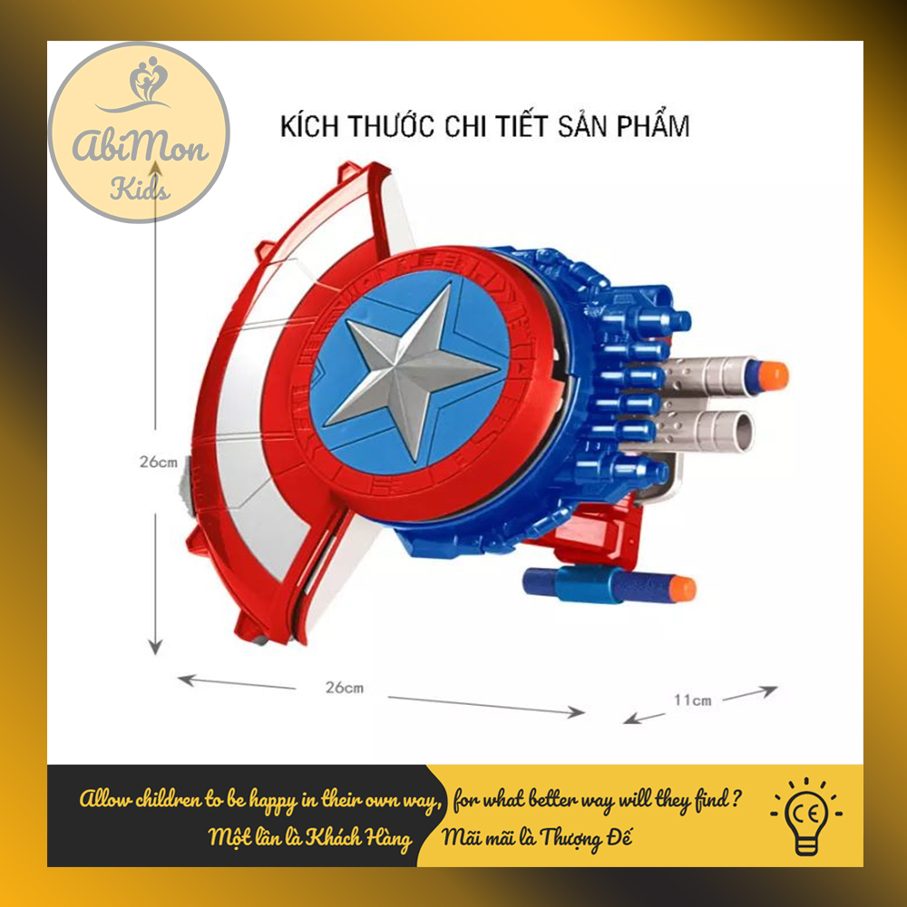 Đồ Chơi Khiên Đội Trưởng Mỹ Cho Bé (Captain America) || Đồ chơi Gỗ - Giáo dục - An toàn - Thông minh