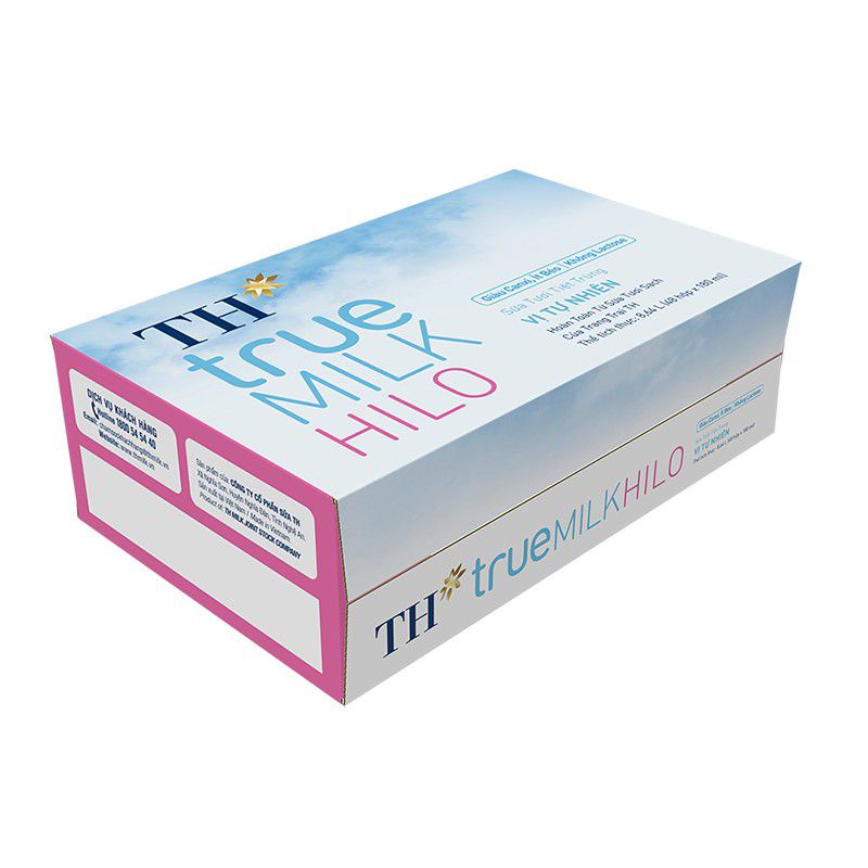 [Chỉ giao Hà Nội] Thùng Sữa Tươi Tiệt Trùng Vị Tự Nhiên TH true MILK HILO 180 ml x 48