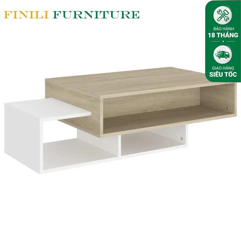 Bàn trà sofa 2 khối xếp tầng hình chữ nhật mới FBT05