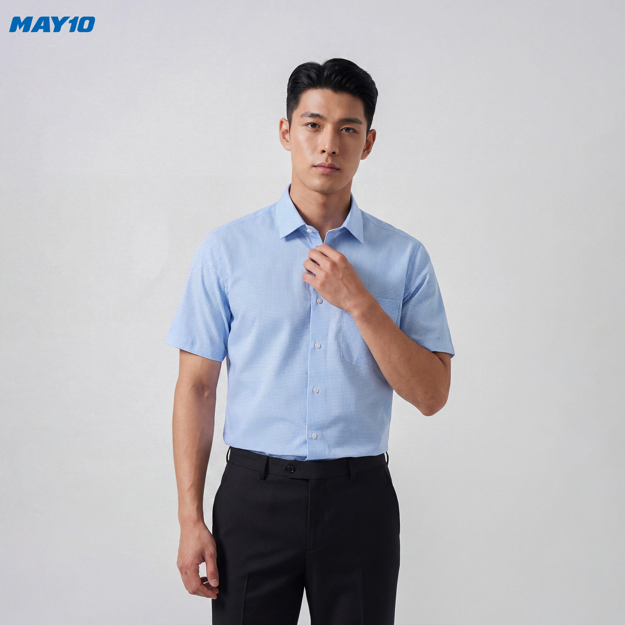 Áo Sơ mi nam cộc tay May 10 form RegularFit mã 010126012 15