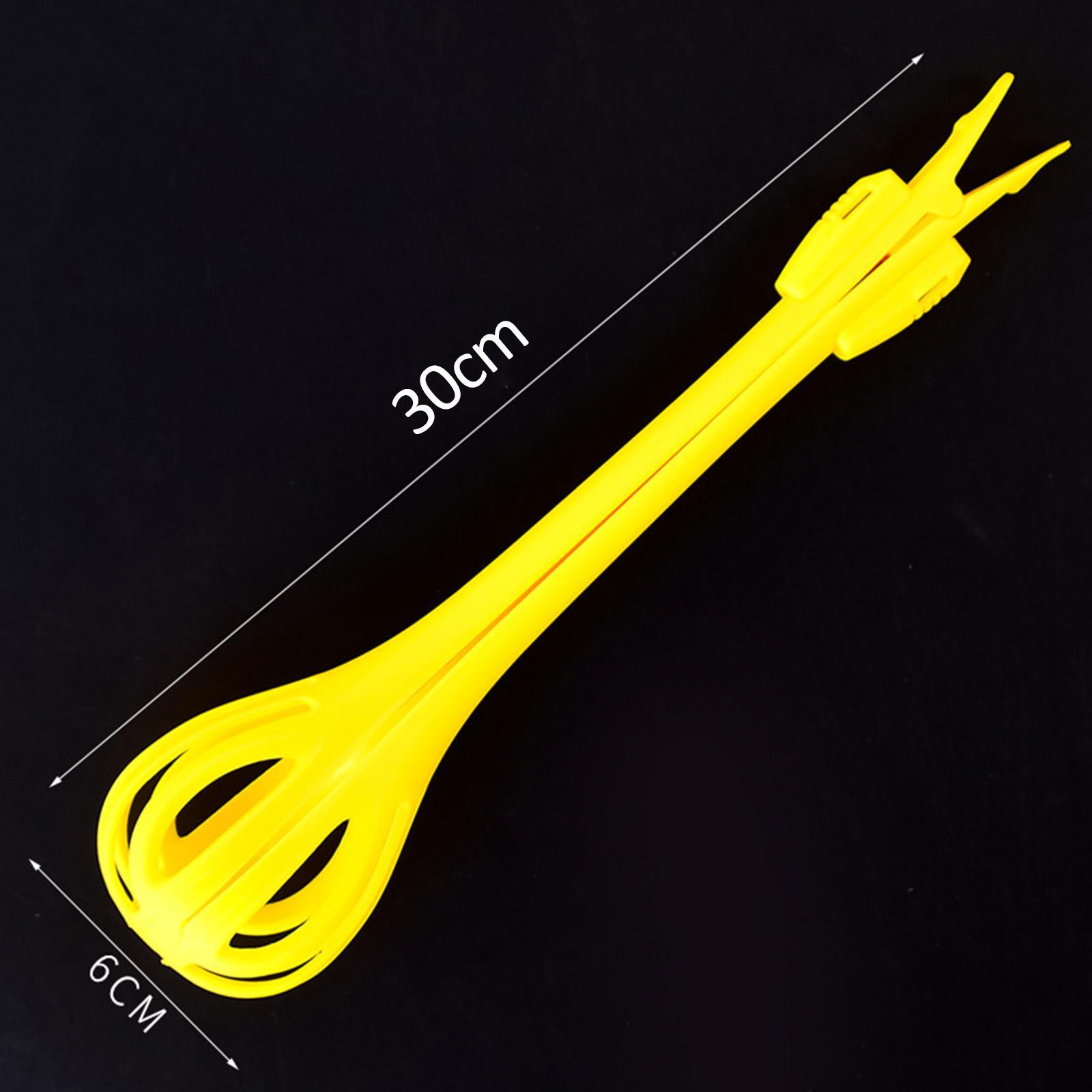 Versatile Egg Beater Whisk with Hanging Holes Noodle Tongs for Stirring Baking Blending