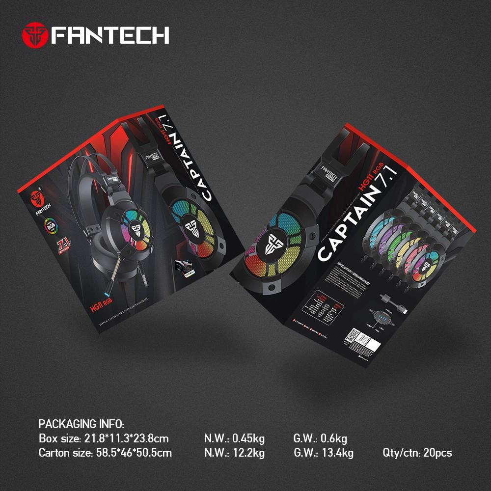 Tai nghe Gaming 7.1 Fantech HG11 CAPTAIN LED RGB Hỗ Trợ Mic Chống Ồn - HÀNG CHÍNH HÃNG