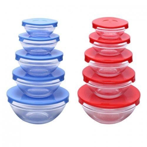 BỘ 5 BÁT THỦY TINH CÓ NẮP - JL