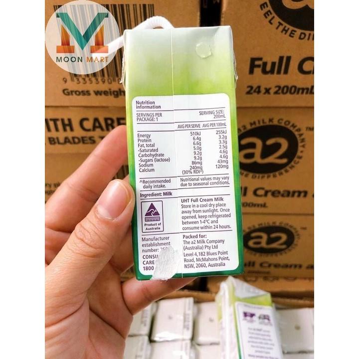 Sữa Tươi A2 200ml Nguyên Kem dạng nước - Date xa