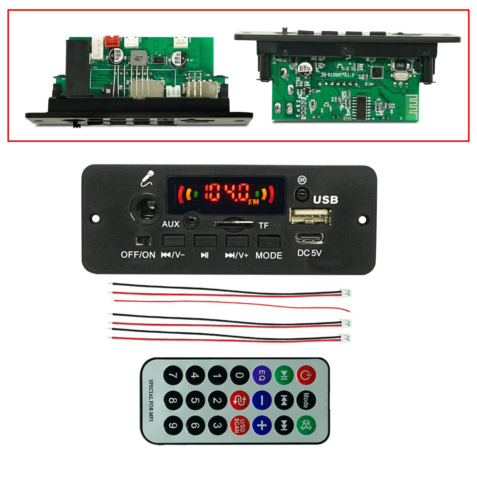 MP3  Board Support Recording Microphone Support TF USB 2x5W Amplifier