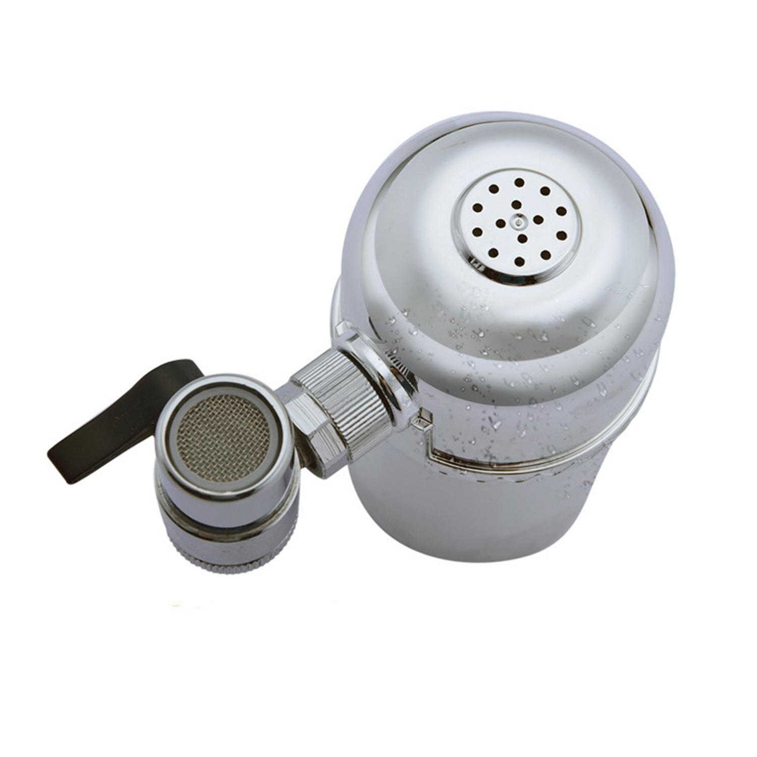 Bộ lọc nước tại vòi bằng chất liệu ABS độ bền cao, chống nứt vỡ, xoay 360 độ loại bỏ nhanh chóng clo, kim loại nặng