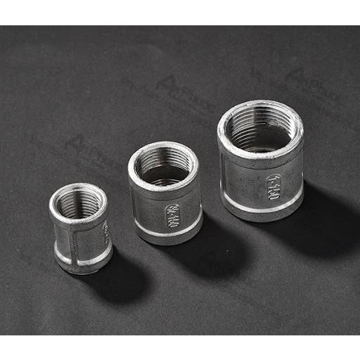 Măng xông ren trong inox 304, nối 2 đầu ren trong inox 304