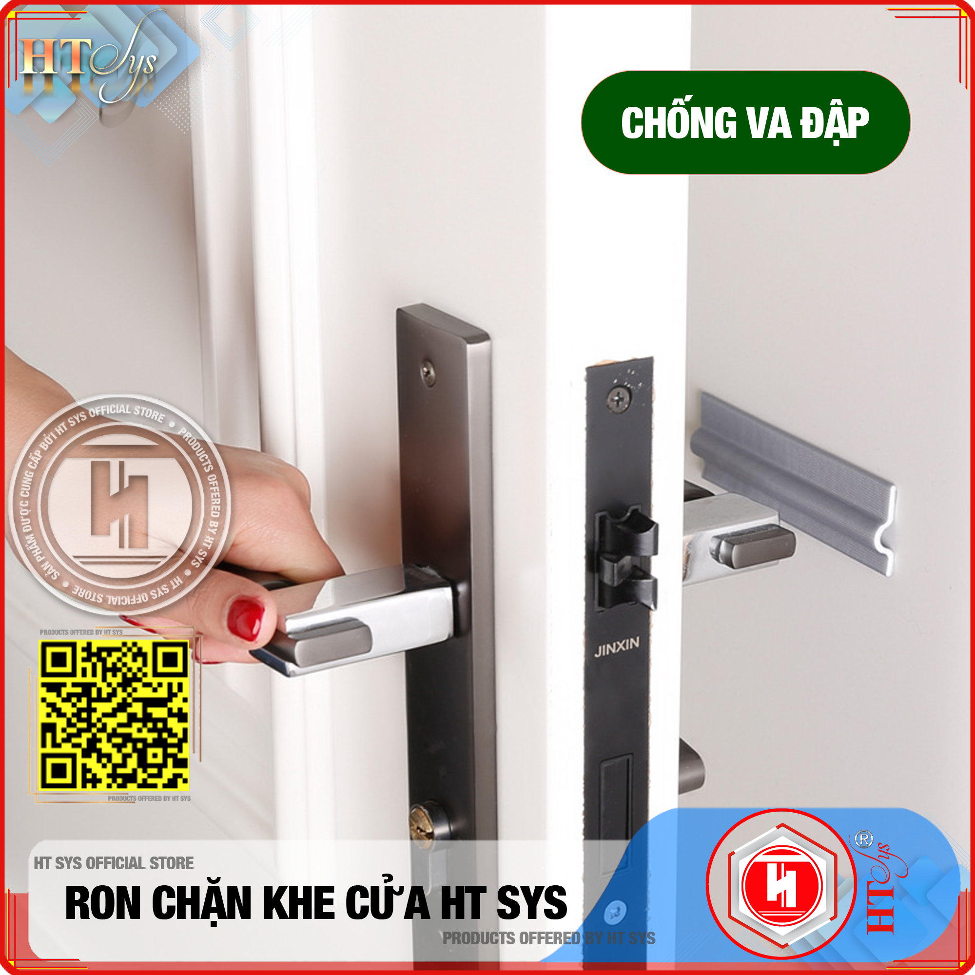 Ron Chặn Khe Cửa HT SYS - Chất Liệu PU Và PE Cao Cấp Dài 3 Mét - Cuộn Ron Dán Khe Cửa, Chân Cửa, Ngăn Gió Lùa, Cách Âm, Chống Bụi, Ngăn Côn Trùng, Chống Thoát Khí Điều Hòa, Chống Va Đập Cửa - Hàng Chính Hãng