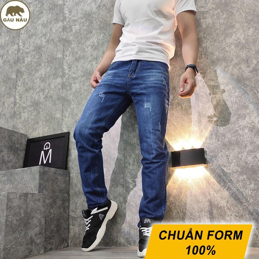 Quần jean nam GN156 form chuẩn đẹp màu chuẩn Gấu Nâu