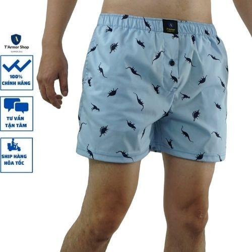 Quần Short Nam T'ARMOR CÓ 2 TÚI, Quần Đùi Nam Được May Với Chất Liệu Vải KATE Tạo Sự Thoải Mái Khi Mặc Ngủ , Mặc Nhà