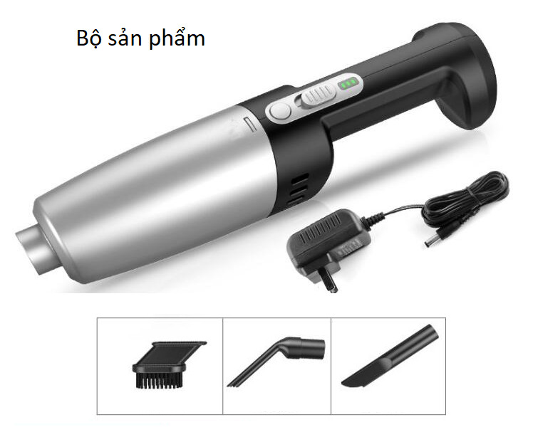 Máy hút bụi cầm tay công suất 120W, lực hút mạnh mẽ sử dụng trên ô tô, gia đình