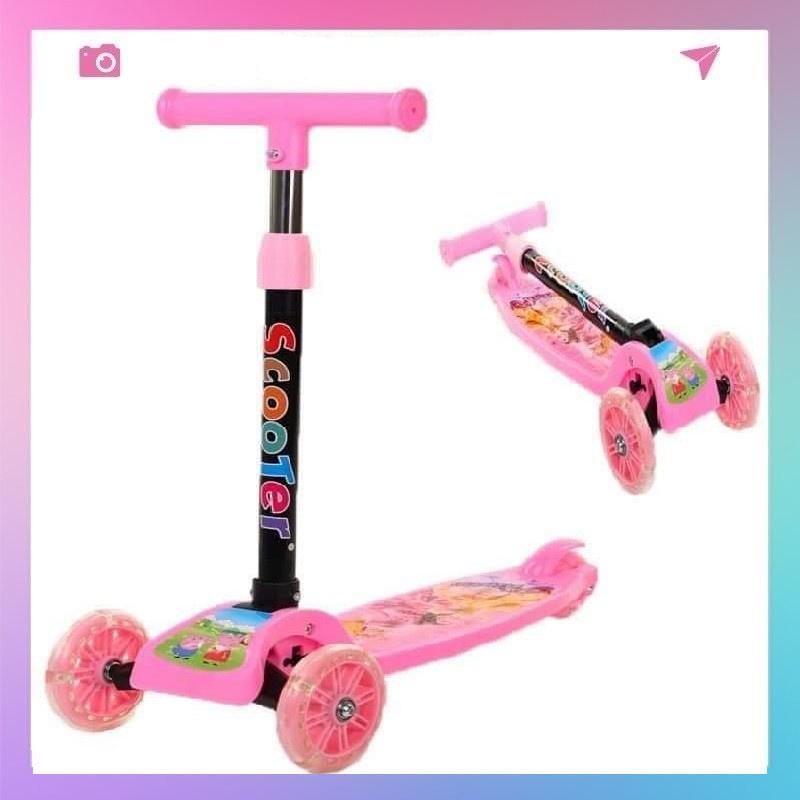 Xe trượt scooter 3 bánh phát sáng có thể gấp gọn