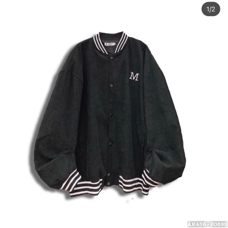 Áo Khoác Bomber Đôi Nam Nữ Nỉ Bông Dày Dặn Form Rộng Unisex THÊU MR.MIB