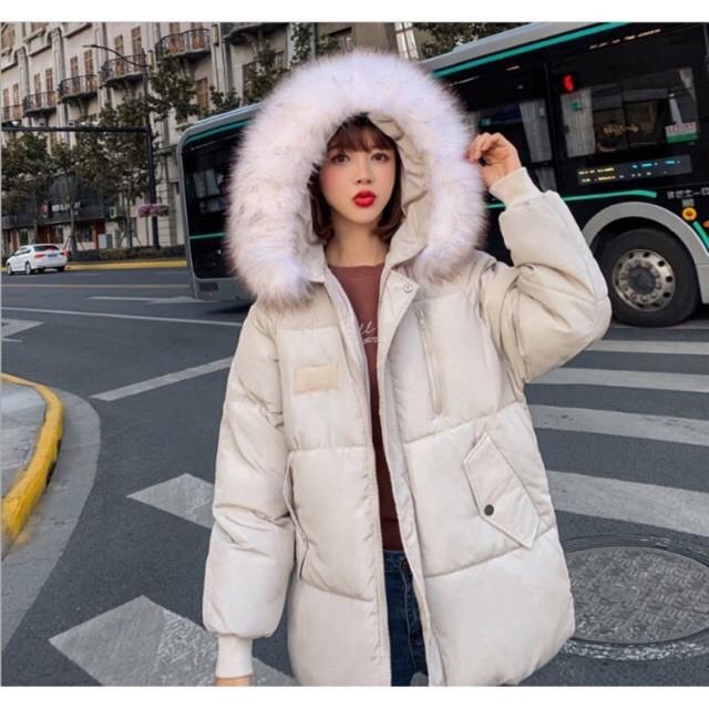 Áo phao nữ cổ lông hottrend