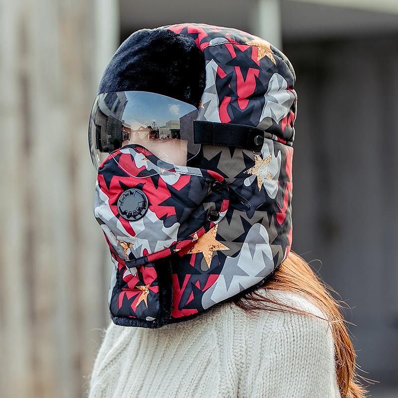 2020 Mới Thời Trang Nắp Ấm Mùa Đông Nam Thiết Kế Ban Đầu Mùa Đông Mũ Nam Nữ Trẻ Em Chống Nước Hood Mũ Có Kính Nón quà Tặng