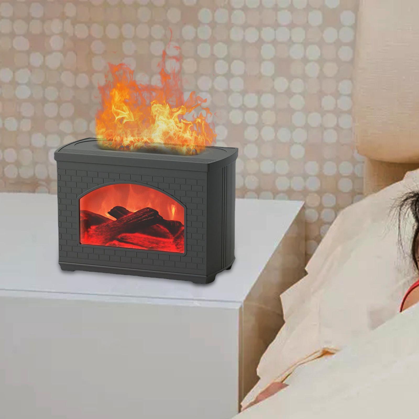 Air Humidifier USB Realistic Flame Effect Small Waterless Auto Shut-Off  Diffuser for Car office home