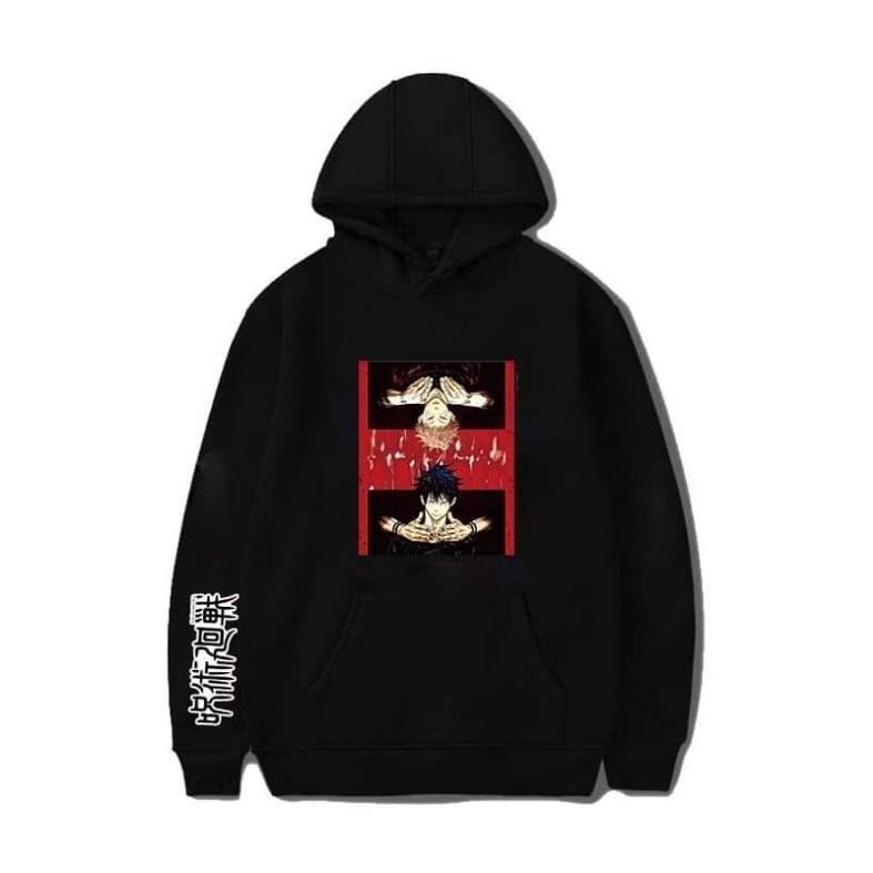 Áo Hoodie Anime Jujutsu Kaisen Gojo Satoru 2 màu đen trắng chất đẹp L1