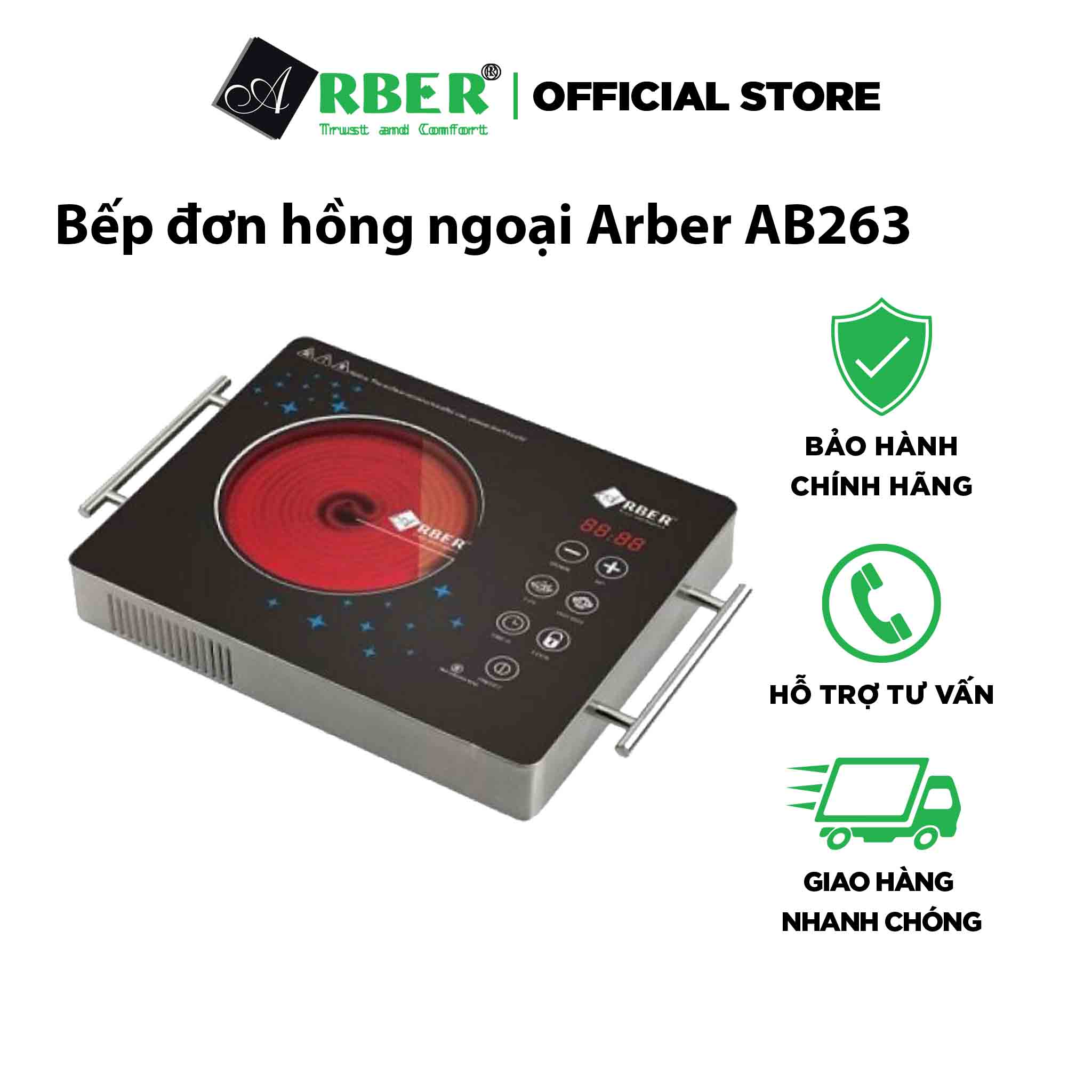 Bếp đơn hồng ngoại Arber AB263 hàng chính hãng.